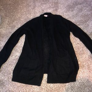 Black knit cardigan with pockets size M juniors.